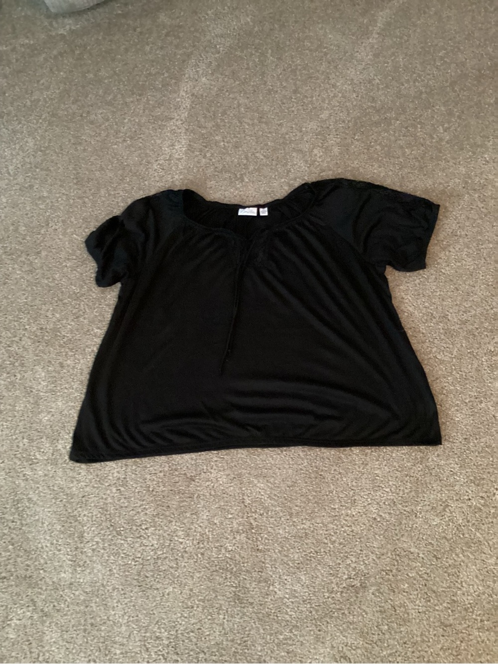 Kim Rogers Black Short Sleeve Blouse